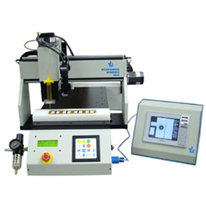 Dispensing Robot Applying Epoxy to Flex Circuit